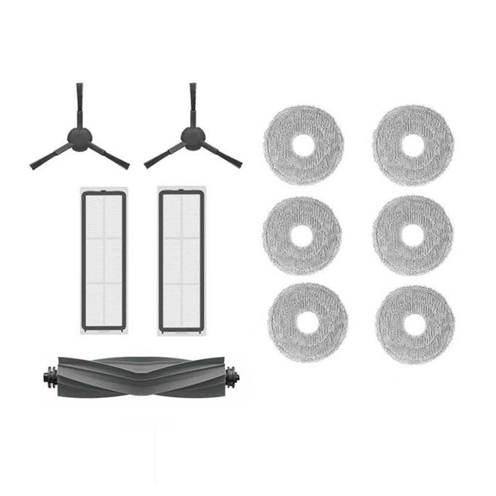 Lot 4 Lingettes Microfibre + 2 Supports Pour Robots Dreame L10S, X40, L20, X30 Etc. - Nettoyage Sols Durs, Réutilisables - 10