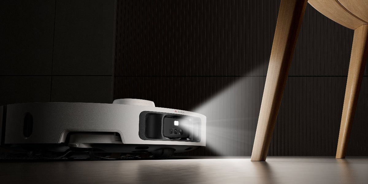 a projector with a beam of light shining on it